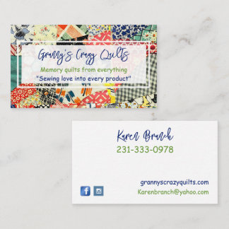 Crazy Quilt Custom Business Card