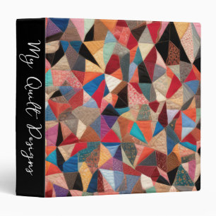Crazy Quilt Design 3 Ring Binder