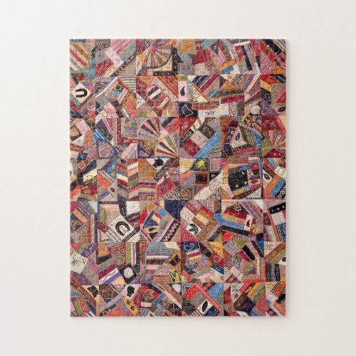 Crazy quilt design jigsaw puzzle