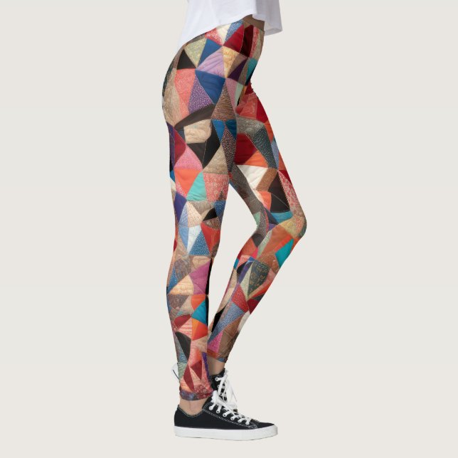 Crazy Quilt Design Leggings (Right)