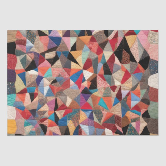 Crazy Quilt Design Tissue Paper (Front)