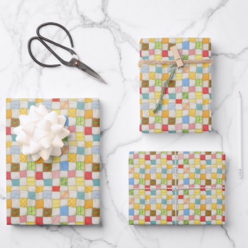 CRAZY QUILT Flat Sheet Wrapping Paper 