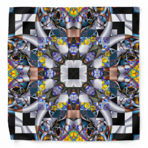 Crazy Quilt Fractal Bandana
