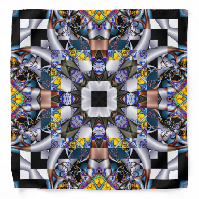 Crazy Quilt Fractal Bandana (Front)
