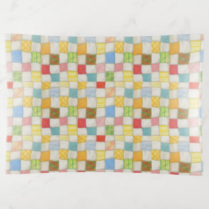 CRAZY QUILT Glass Tray