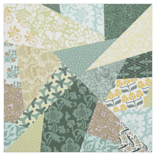 "Crazy Quilt" Imitation Patchwork Fabric