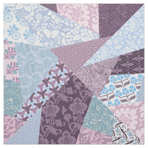 "Crazy Quilt" Imitation Patchwork Fabric