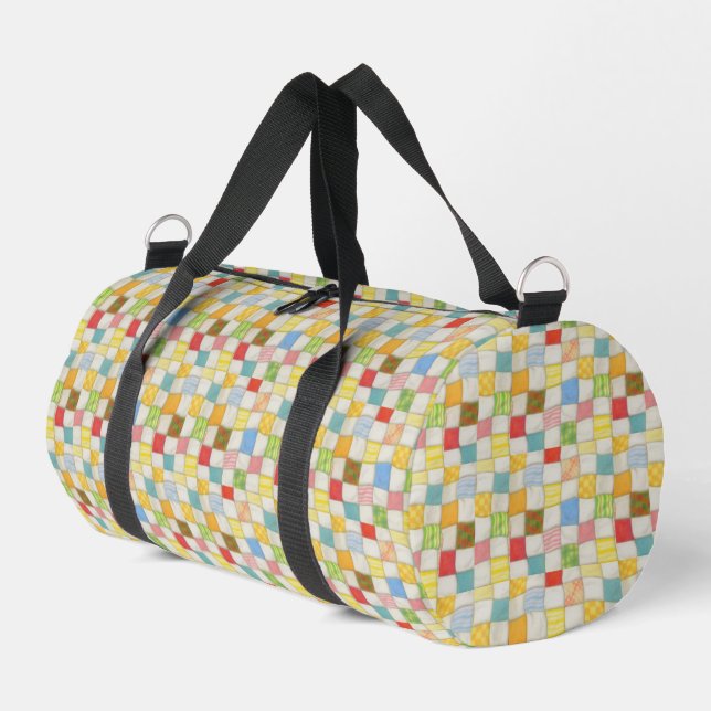 CRAZY QUILT Large Duffel Bag (Left Corner)