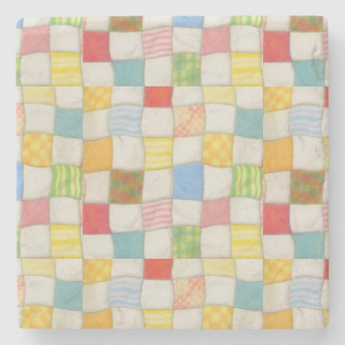 CRAZY QUILT Marble Stone Coaster