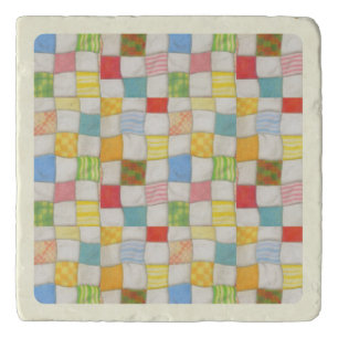 CRAZY QUILT Marble Trivet / Cream
