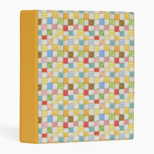 CRAZY QUILT Mini Binder / Gold