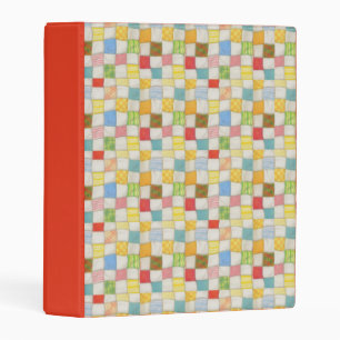 CRAZY QUILT Mini Binder / Red