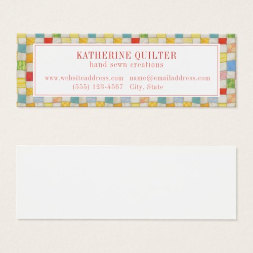 CRAZY QUILT Mini Business Card II