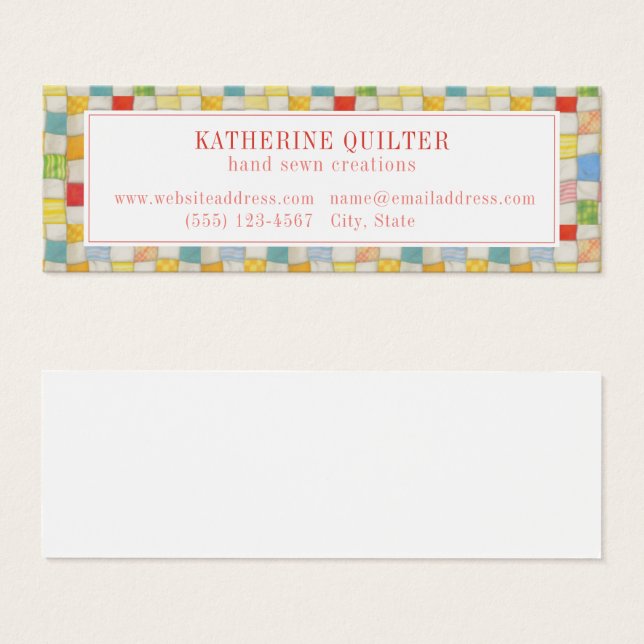CRAZY QUILT Mini Business Card II (Front & Back)