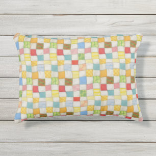 CRAZY QUILT Outdoor Pillow