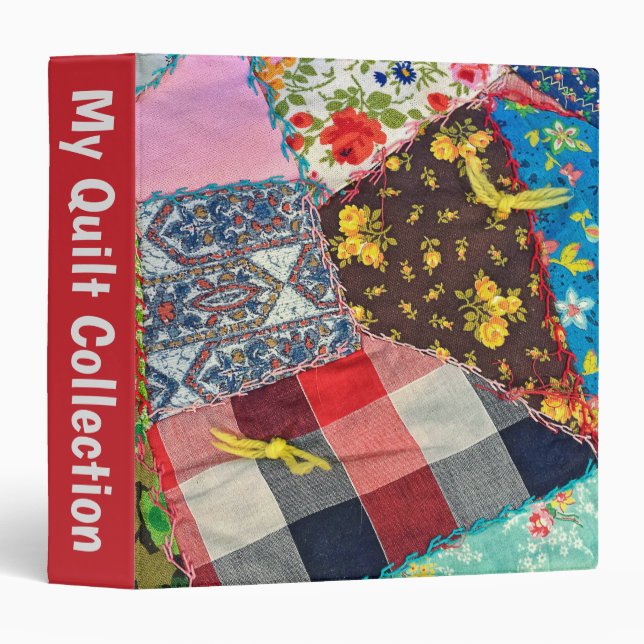 Crazy Quilt Pattern  3 Ring Binder (Front/Spine)