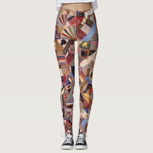 Crazy Quilt Pattern Leggings
