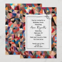 Crazy Quilt Pattern With Needle Party