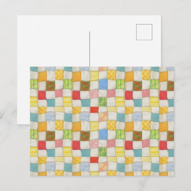 CRAZY QUILT Postcard  (Front/Back)
