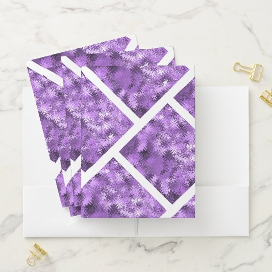 Crazy Quilt Purple School Supplies by Janz Pocket Folder
