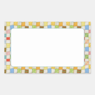 CRAZY QUILT Rectangle Matte Stickers