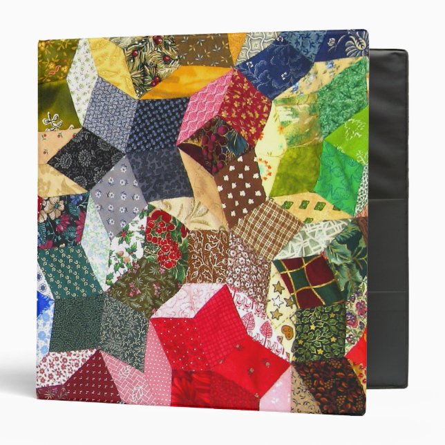 Crazy Quilt Seamstress Craft Binder (Front/Inside)