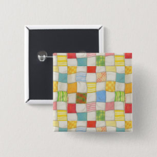 CRAZY QUILT Square Button