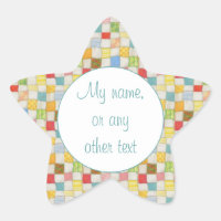 CRAZY QUILT Star Matte Stickers