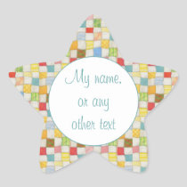CRAZY QUILT Star Matte Stickers