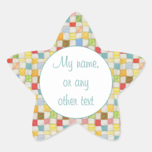 CRAZY QUILT Star Matte Stickers