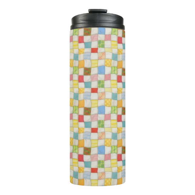 CRAZY QUILT Thermal Tumbler (Front)