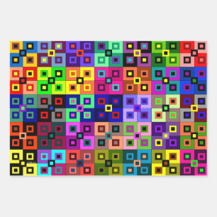 Crazy Quilt Wrapping Paper Sheets