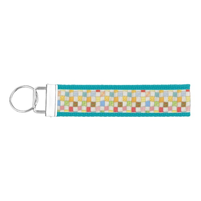 CRAZY QUILT Wrist Keychain (Keys on Left)