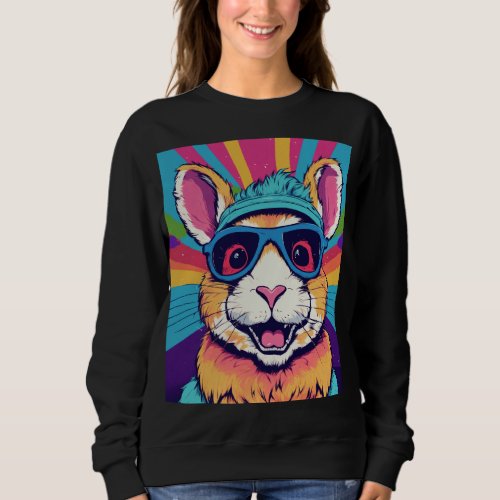 Crazy Rabbit Madness Cute  Funny Face Sweatshirt