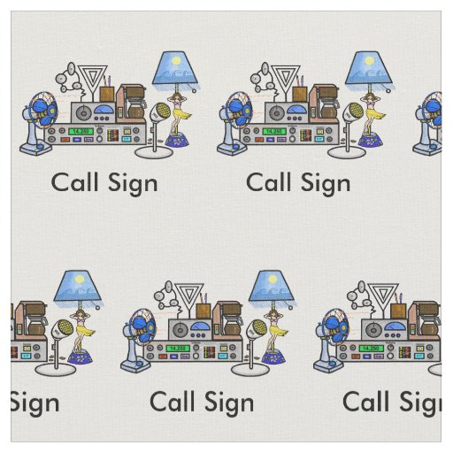 Crazy Radio Rig Fabric with Call Sign