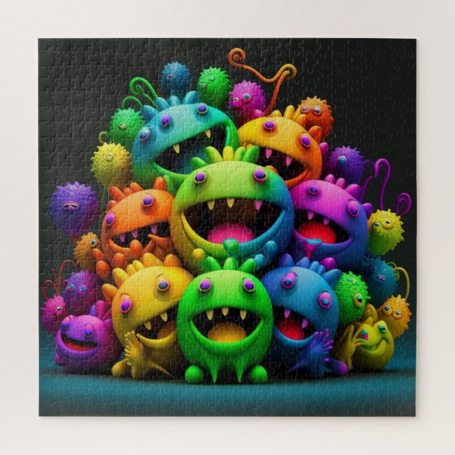 Crazy Rainbow Creatures Puzzle (Vertical)