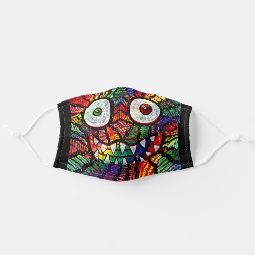 Crazy Rainbow Monster Smile Adult Cloth Face Mask