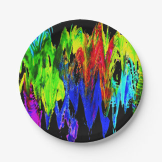 crazy rainbow paper plates