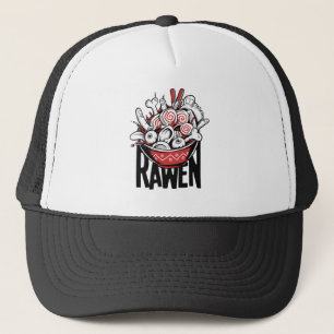 Crazy Ramen Noodle Zombie Design Trucker Hat