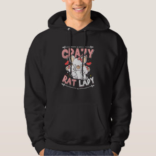 Crazy Rat Lady Cute Rat Mom Pet Rat Hoodie