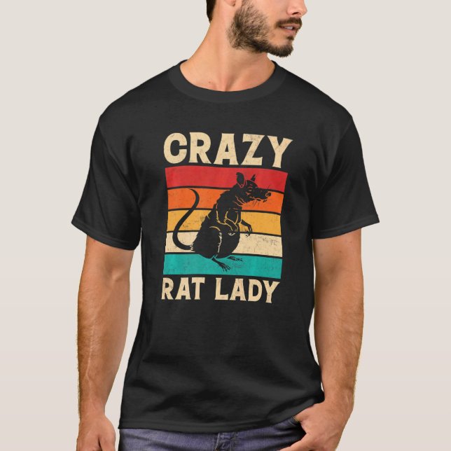 Crazy Rat Lady Houserat Rat T-Shirt (Front)