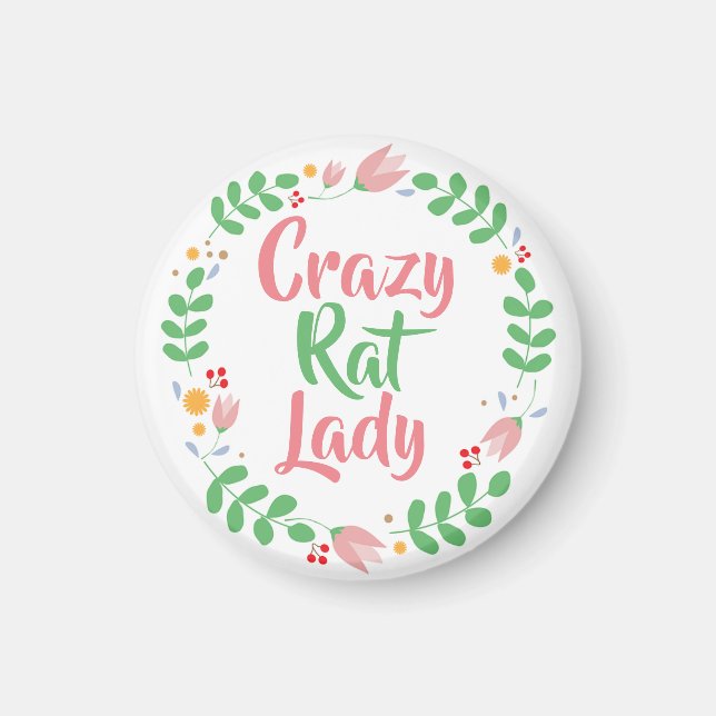 Crazy Rat Lady Magnet (Front)