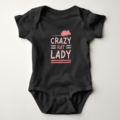 Crazy Rat Lady Mouse Mice Rodent Baby Bodysuit