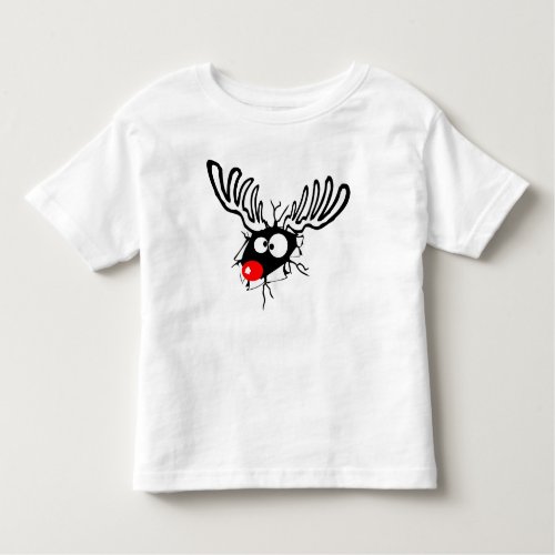 Crazy Red Nosed Reindeer Toddler T_shirt