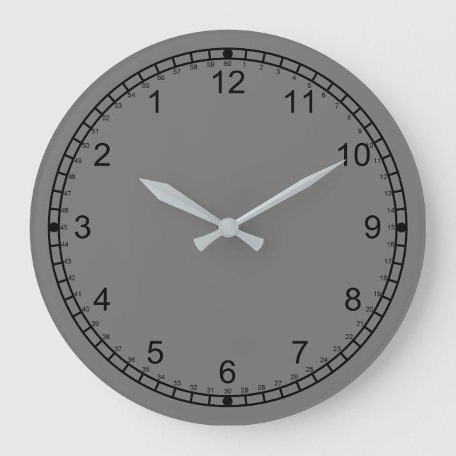 crazy reverse dial grey clock (Front)