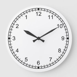 crazy reverse dial white clock