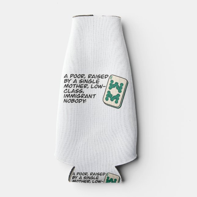 Crazy Rich Asians Mahjong scene quote Classic Bottle Cooler (Front)