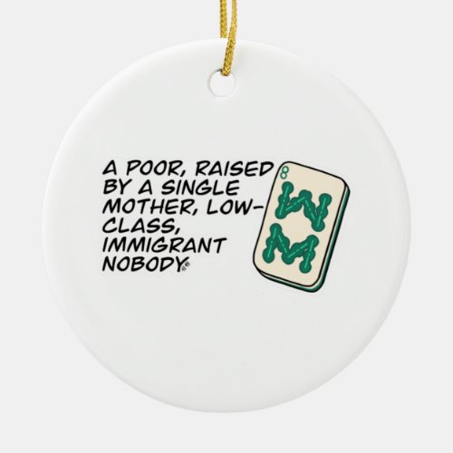 Crazy Rich Asians Mahjong scene quote Classic Ceramic Ornament