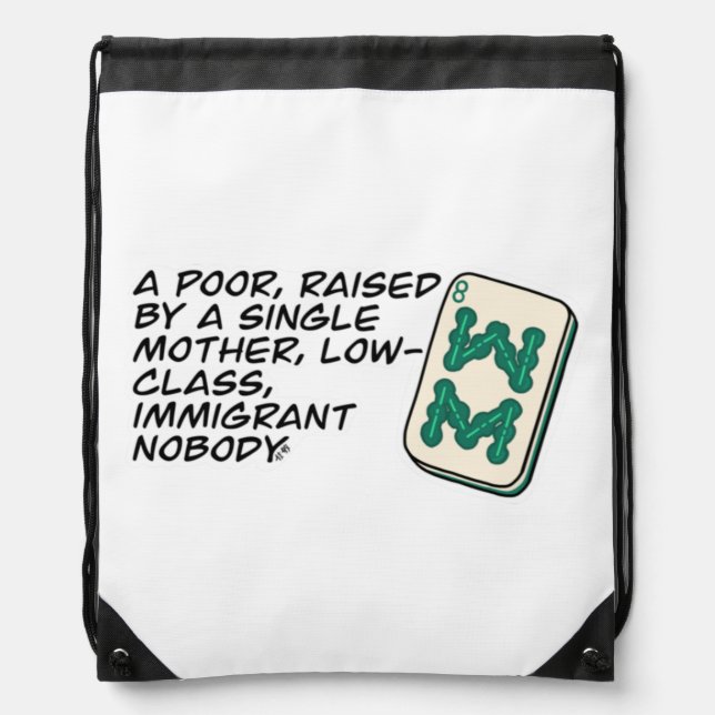 Crazy Rich Asians Mahjong scene quote Classic Drawstring Bag (Front)