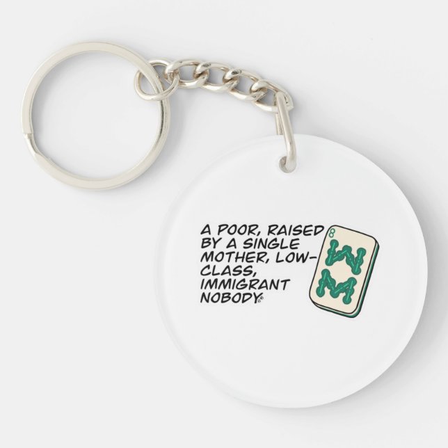 Crazy Rich Asians Mahjong scene quote Classic Keychain (Front)